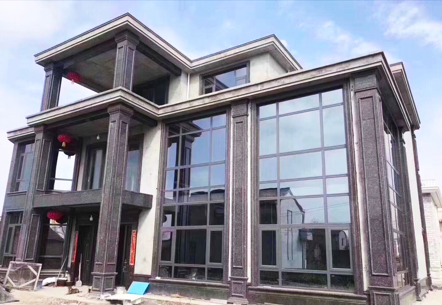 Fuson Glass Curtain Wall windows for Domestic Villa Projects